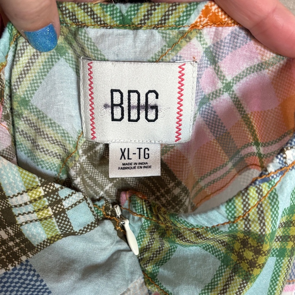 Danny Madras BDG Vibrant Patchwork Halter Dress Vintage Inspired 100% Cotton - Picture 10 of 14